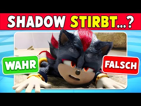 ✔️❌ SONIC 3: WAHR oder FALSCH Quiz? 🦔🔵 Kennst du wirklich Sonic 3 den Film?