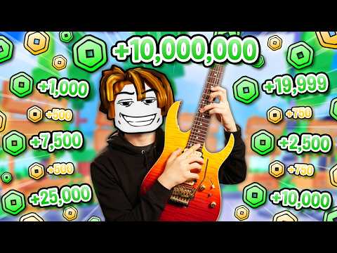 Getting RICHER by Playing GUITAR in ROBLOX!
