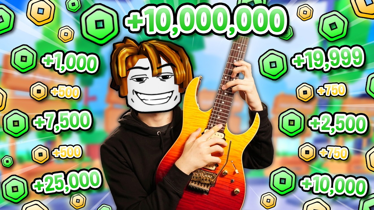 Getting RICHER by Playing GUITAR in ROBLOX!
