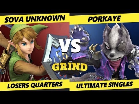 The Grind 113 Losers Quarters - Sova Unknown (Link) Vs. Porkaye (Wolf) Smash Ultimate - SSBU