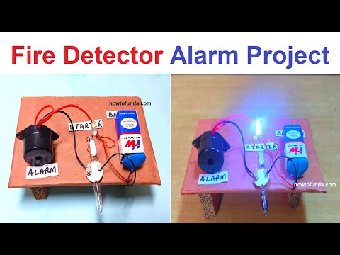 fire detector alarm working model science project diy simple and easy howtofunda