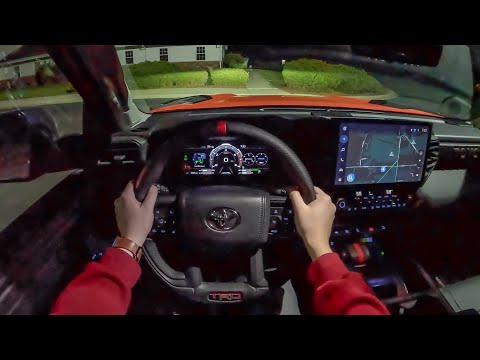 2022 Toyota Tundra TRD Pro - POV Night Drive (Binaural Audio)