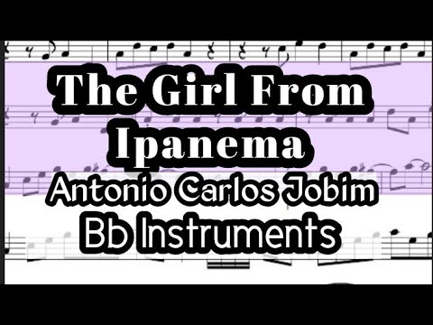 The Girl From Ipanema Tenor Soprano Clarinet Trumpet Sheet Music Backing Track Play Along Partitura