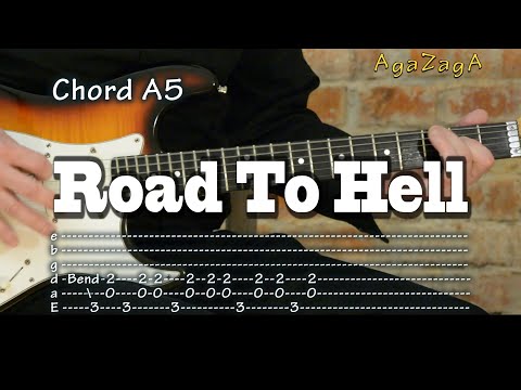 Road To Hell - guitar cover Tabs Chords, レッスン, como tocar, табулатуры