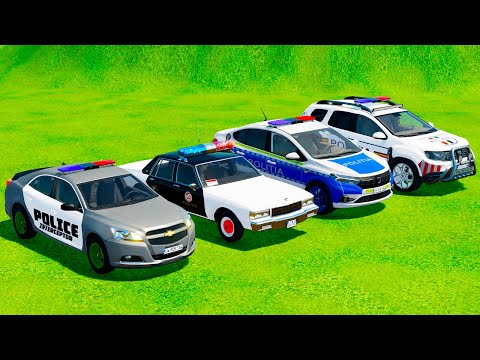 TRANSPORTING DACIA DUSTER, CHEVROLET, DACIA LOGAN NEW POLICE CARS WITH MAN TRUCKS ! FS22