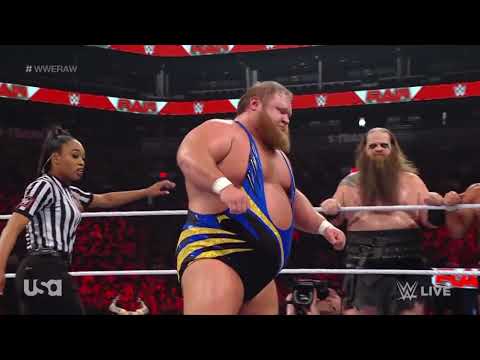 Street Profits, Ricochet & Braun Strowman vs Alpha Academy & Viking Raiders (1/2) - RAW 3/27/2023