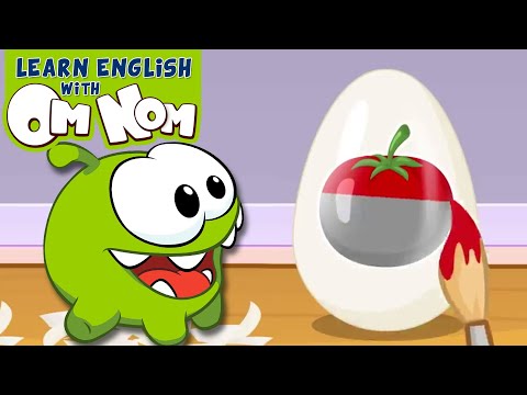 Om Nom Chef: Paint and Learn Healthy Vegetables | Learning Cartoons For Children