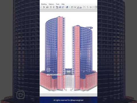 35-Story Twin Tower in ETABS: Quick Preview