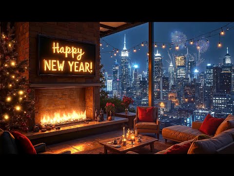 🎉 New Year 2026 in a Cozy Loft | Fireworks & Warm Fireplace Ambience 🎇🔥