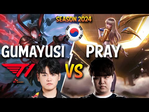 T1 Gumayusi KALISTA vs PraY KAI'SA ADC - Patch 15.1 KR Ranked | lolrec