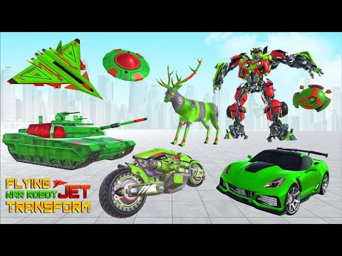Grand Multi robot transforms Jet War game