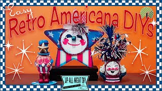 Vintage Patriotic Decor DIYs // Dollar Tree Crafts // Retro Americana