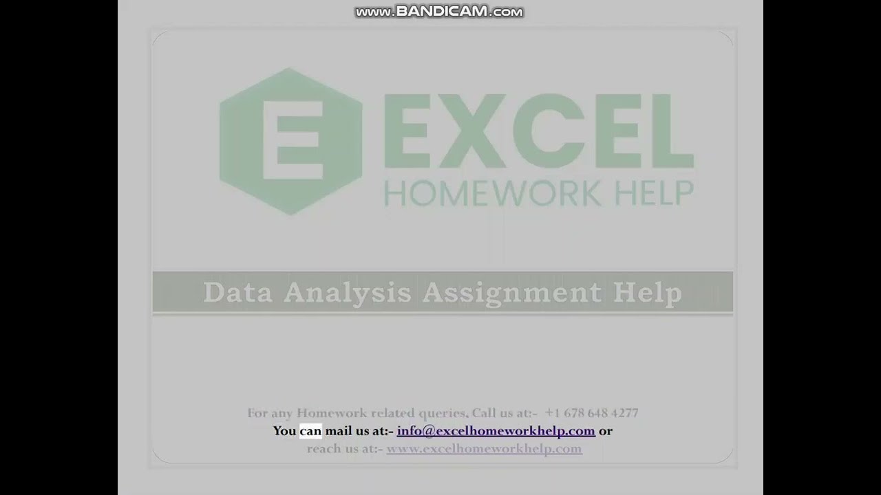Data Analysis Assignment Help