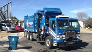 My republic services trash and recycle trucks 2412 ad 2406