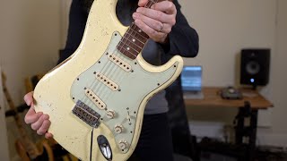 Video thumbnail for Bare Knuckle Pickups Mother's Milk Strat set demonstration by Micky Crystal. by Bare Knuckle Pickups