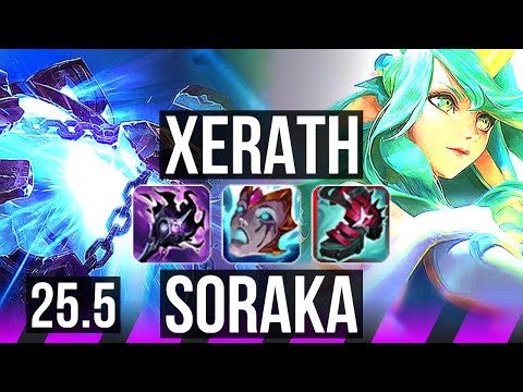 XERATH & Caitlyn vs SORAKA & Ezreal (SUP) | 36k DMG | KR Diamond | 25.5