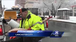 Crews treat roads, sidewalks in Lancaster