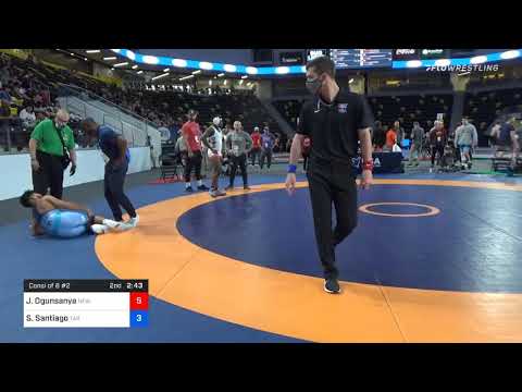 74 Kg Consolation - Joshua Ogunsanya, New York City RTC Vs Sonny Santiago, Tar Heel Wrestling Club