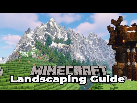 HOW TO BUILD CUSTOM MOUNTAINS : Minecraft Survival Landscaping Guide #3 1.13 Tutorial Let's Play