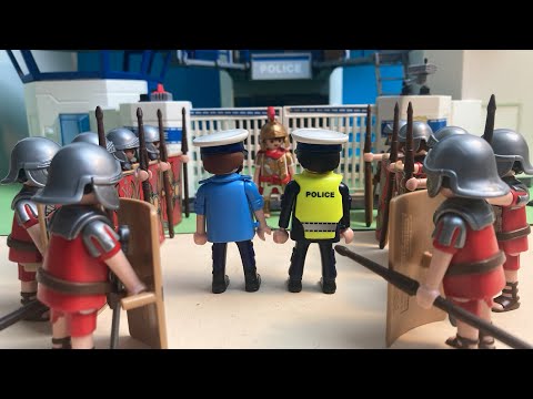 Playmobil Romans vs Police! - Stop Motion