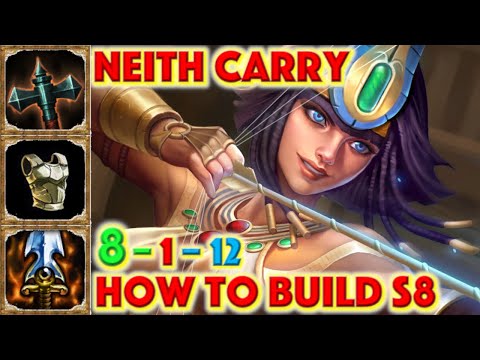 SMITE HOW TO BUILD NEITH - Neith Carry Build Season 8 Conquest + How To + Guide + Gameplay 2021