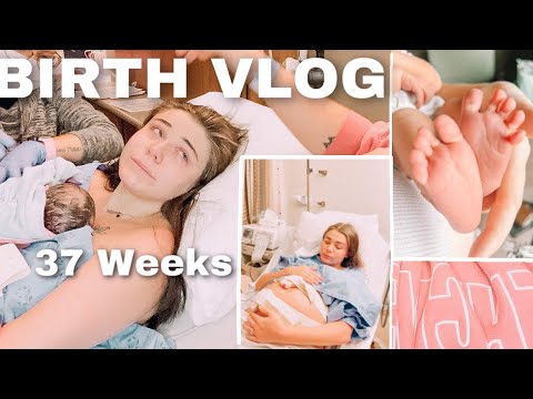 EMOTIONAL BIRTH VLOG / 37 Weeks labour + delivery of our rainbow baby