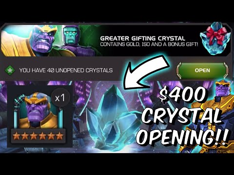 $400 Greater Gifting Crystal Opening Round #1 - 6 STAR THANOS HUNT!!! - Marvel Contest of Champions