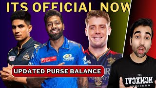 ITS OFFICIAL😱- Shubman Gill New GT Captain ! IPL 2024 All Team UPDATED Purse Balance | MI | RCB