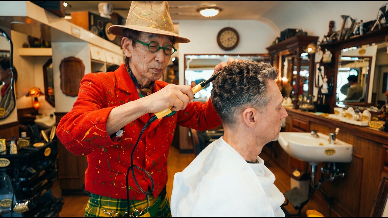 💈 Did I Just Get A Punch Perm From This Old School 84-Year-Old Barber?! | Barber Shop Matsunaga 🇯🇵