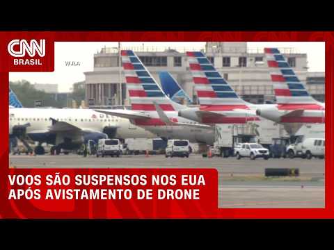 Voos são suspensos em aeroporto de Washington após drone voar sobre a pista | LIVE CNN