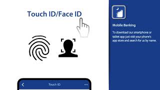Mobile banking app: Touch ID, Face ID, and Fingerprint Login