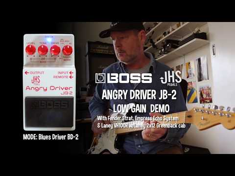 Boss & JHS Pedals: JB-2 ANGRY DRIVER Low Gain demo with Strat