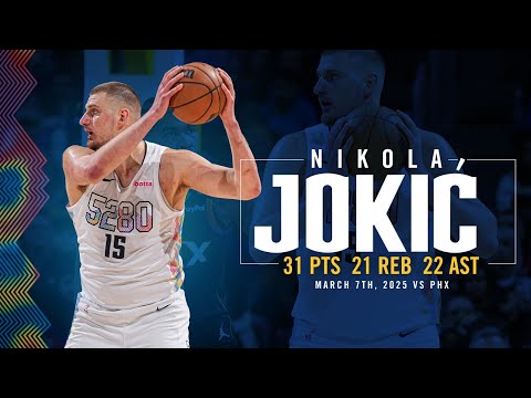 Nikola Jokić Full Game Highlights vs. Suns 📺 | 3/7/25