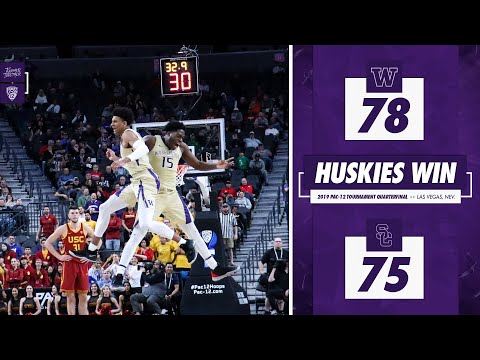 Men's Basketball: Washington defeats USC in the Pac-12 Tournament quarterfinals