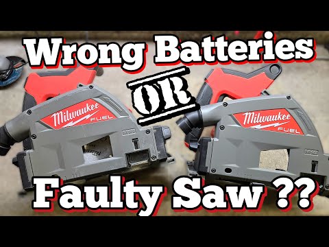Testing and comparing an new Vs old Milwaukee 18v cordless plunge saw with different batteries.  