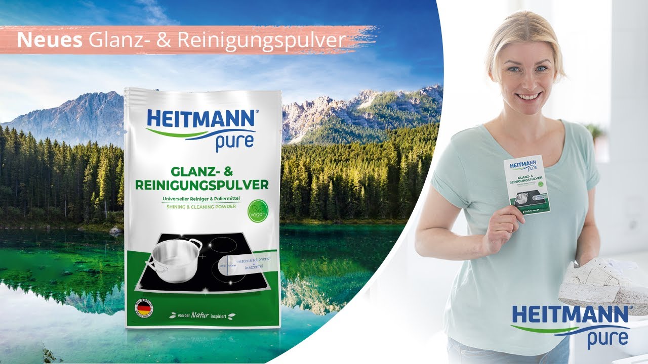 HEITMAN Pure Clean and Shine Dolomito akmuo universalūs šveitimo miltelia, 30 g