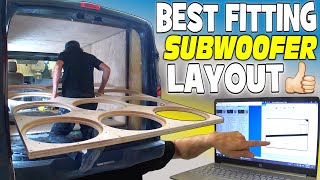 BETTER Subwoofer Layout + Test Fitting BAFFLE in the BASS VAN!!! Series Tuned 6th Order Bandpass Box