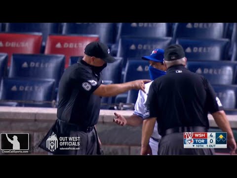 Ejections 03-04 - Umpire Stu Scheurwater Ejects Toronto's Rowdy Tellez and Dante Bichette