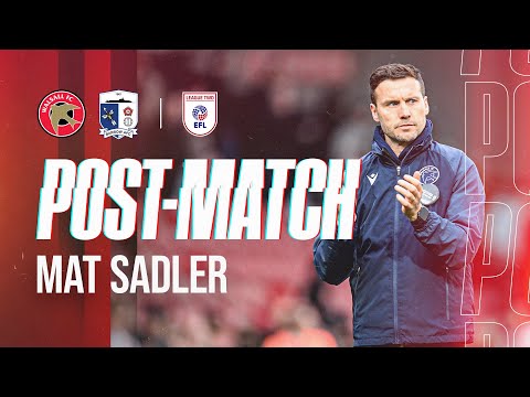 Post-match: Mat Sadler reacts to Barrow defeat