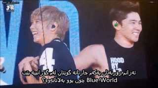 [SS5 Osaka] Sungmin's Falling in (Blue World) performance and the members teasing him (Kurdish sub)