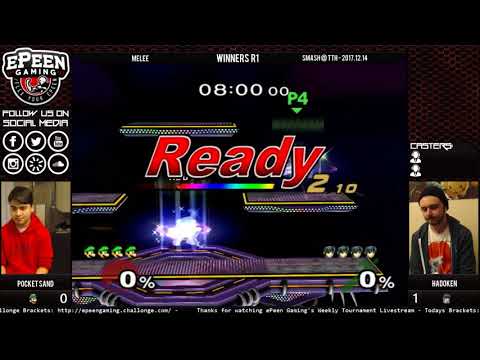 Smash @ TTH - Hadoken (Marth) Vs. Pocket Sand (Luigi) - Melee (Winners R2)