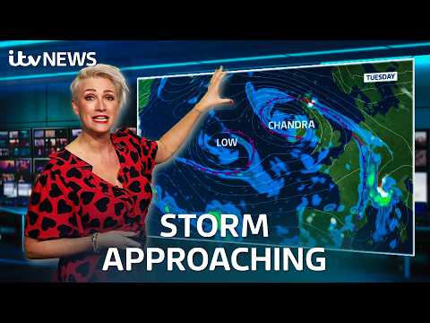 Storm Chandra forecast: Where will strong winds, heavy rain and snow hit UK? | ITV News