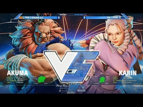 Street Fighter V:  Echo Fox Tokido vs PG Punk   (EVO 2017: Grand Final)
