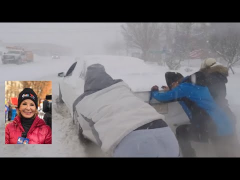 Sarah Wallace (NBC News) & Good Samaritans Help Stranded Motorist in Nanuet