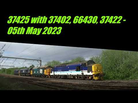 37425 with 37402, 66430, 37422 at Bamfurlong - 05th May 2023