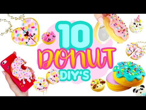 10 DIY’s - DONUT theme! - Polymer Clay Compilation!