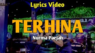 Download lagu TERHINA - Nurma Paejah Adella | Lirik Video mp3