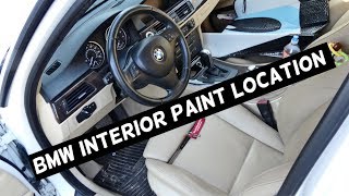 WHERE IS THE INTERIOR PAINT CODE ON BMW