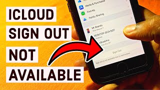 iCloud Sign Out NOT AVAILABLE due to restrictions on iPhone and iPad I iCloud Sign out Disabled