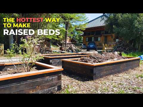 Изготовление приподнятых грядок из жженого кедра (Яки Суги)